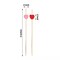 100 Natural Sustainable Bamboo Skewers Pink Red Heart Top Cocktail Picks Party